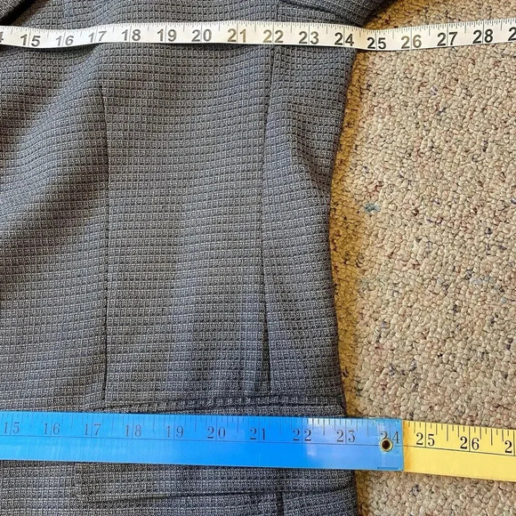 Conte di Milano Mens 44Tall 3Btn Wool Blazer Jacket SportCoat Houndstooth Gray - Picture 2 of 14